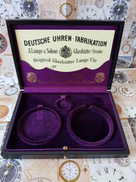 A Lange Söhne DUF Taschenuhren Etui Replikat 54 mm mit Garantiekarte